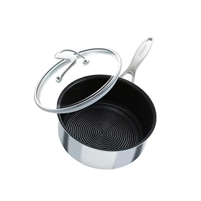 Image of Circulon SteelShield Non Stick Saucepan Anti Scratch Stainless Steel Induction Suitable, Dishwasher Safe, Medium, 18cm