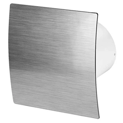 Image of Awenta 125mm Humidity Sensor Extractor Fan Silver ABS Front Panel ESCUDO Wall Ceiling Ventilation