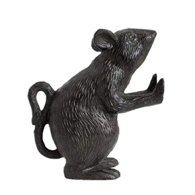 Image of TentHome Antique Style Cast Iron Door Stopper Decorative Mouse Wedge Stop (Mouse)