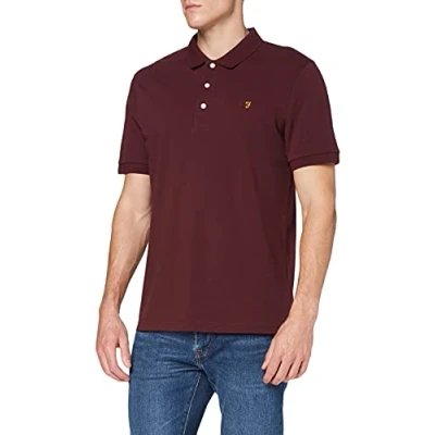 Image of Farah Men&#039;s BLANES Polo Shirt, Red, M