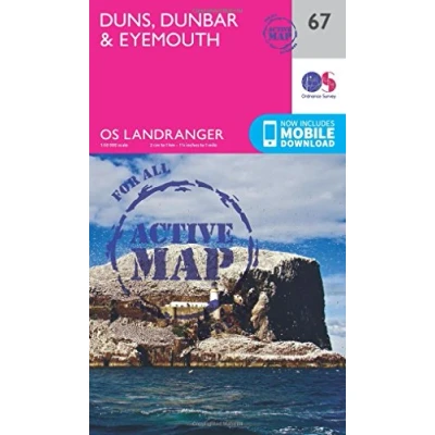 Image of Landranger Active 67 Duns, Dunbar &amp; Eyemouth Map With Digital Version