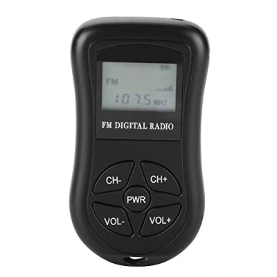 Image of Portable Pocket FM Radio, Digital Radio Receiver Scanner Handheld Stereo Recorder With LCD Display