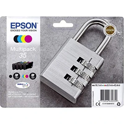Image of Epson C13T35864020 Original Inkjet Cartridges, Black, Yellow, Magenta, Cyan, Multipack (Pack of 4)