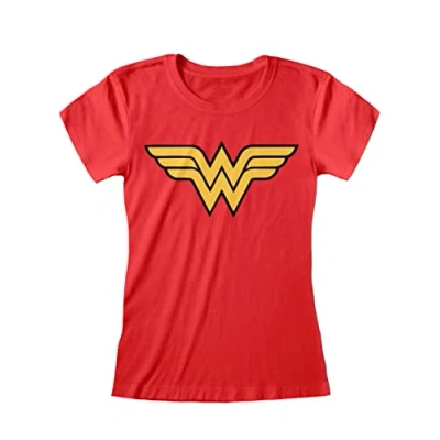 Image of DC Comics Womens T Shirt Short Sleeve Wonder Woman Tee Red X Large