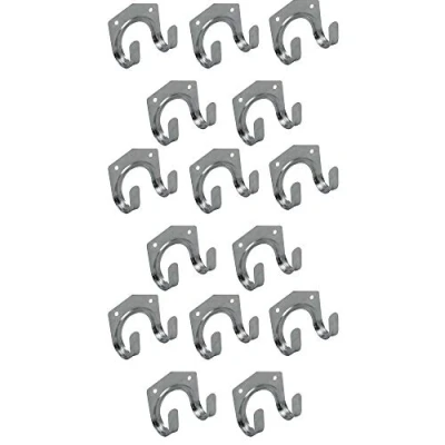 Image of Garden Mile Hooks Pack of 12 Shed Metal Tool Made from Sheet Steel Ideal for T Handle Tools or Hanging Loops (12)