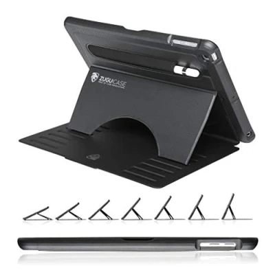 Image of ZUGU iPad5 / iPad6 9.7 Case 2018/2017 Prodigy X, Ultra Slim Protective Cover Apple Pencil Holder Convenient 7 angle Magnetic Stand &amp; Auto Sleep/Wake [ Black ]