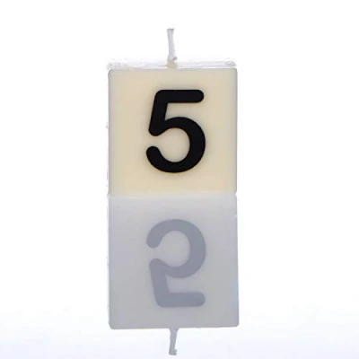 Image of Boxer Gifts Number 5 Candle, White, One Size