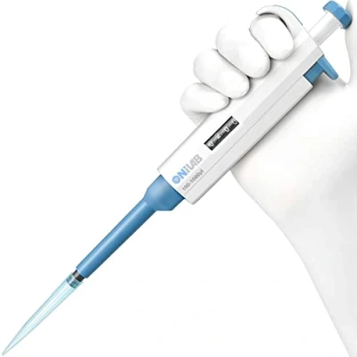 Image of ONiLAB 10 100μl Laboratory Single Channel Pipette Scientific Micropipette Manual Adjustable Volume, High Precision, Pipettor