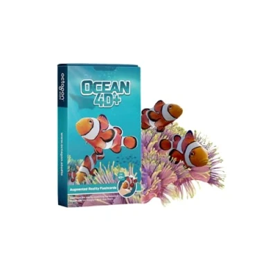 Image of Ocean 4D+ AR Flashcards 35 Interactive Marine Life Cards, Fun and Educational Augmented Reality App for Learning About Sea Creatures