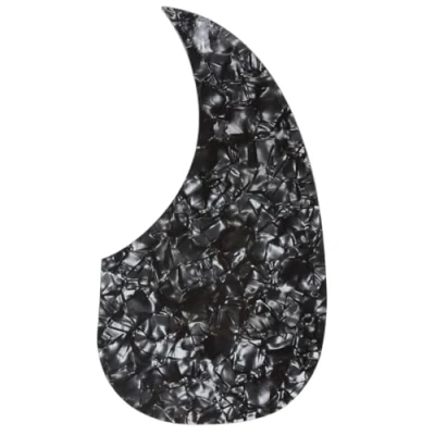 Image of Musiclily Self Adhesive Teardrop Acoustic Guitar Pickguard for Martin D28 Style guitar,Black Pearl