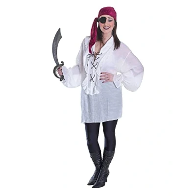 Image of Bristol Novelty AC670 Pirate Lady Shirt For Women White, Size 10 14