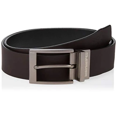 Image of Timberland PRO Men&#039;s 38mm Harness Roller Reversible Leather Belt, Brown/Black, 50