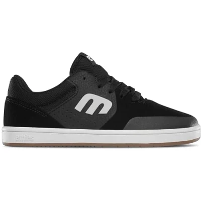 Image of Etnies KIDS Marana Trainers for kids, Size: 1, Black Leather/synthetics
