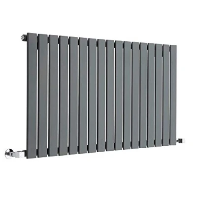Image of Milano Alpha Anthracite Horizontal Single Flat Panel Radiator 635mm x 1190mm