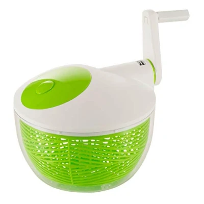 Image of KUHN RIKON 2023 Salad Spinner with Side Handle and Instant Stop Button, 21 cm, Green