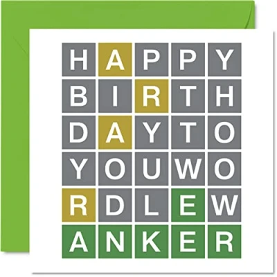 Image of Rude Birthday Cards for Men Women Word Puzzle Quiz W**ker Funny Card Him Her Mum Dad Brother Sister Son Daughter Grandad, 145mm x Joke Offensive Humour Banter Greeting