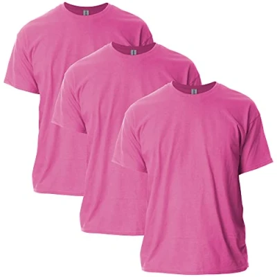 Image of Gildan Men&#039;s Ultra Cotton T Shirt, Style G2000, Multipack, Heliconia (3 Pack), S (Pack of 3)