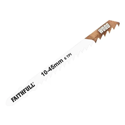 Image of Faithfull JBT101D Jigsaw Blades Wood (Pack of 5)