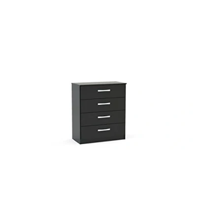 Image of Birlea Lynx 4 Drawer Chest High Gloss, Black