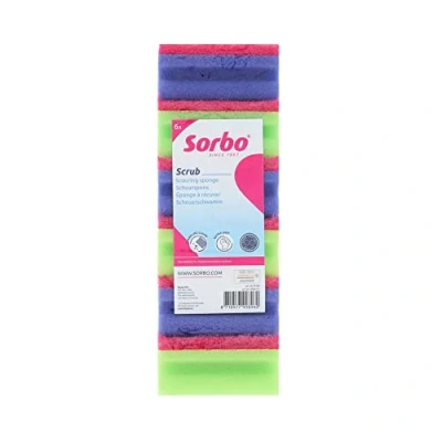 Image of Sorbo Pack of 6 Colour Scouring Sponge
