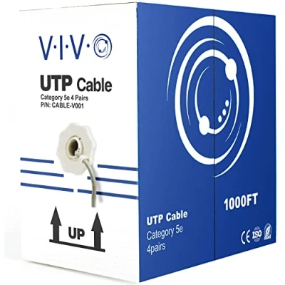 Image of Vivo 304.8 m Cat5e UTP Grey U/UTP (UTP) (304.8 M, CAT5E, network cable (UTP), Grey)