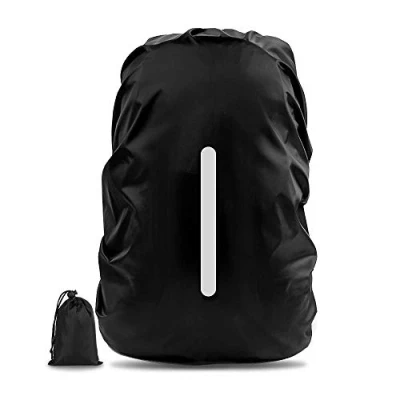 Image of Avana Rain Cover For Backpacks With Reflective Strips Small Black