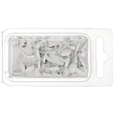 Image of RAYHER HOBBY 7871602 Brads Round 4 and 8 mm Diameter Pack of 75 White