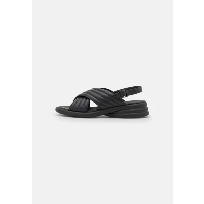 Image of Camper Spiro Wedge sandals, Women&#039;s, Size: 3, Black Leather