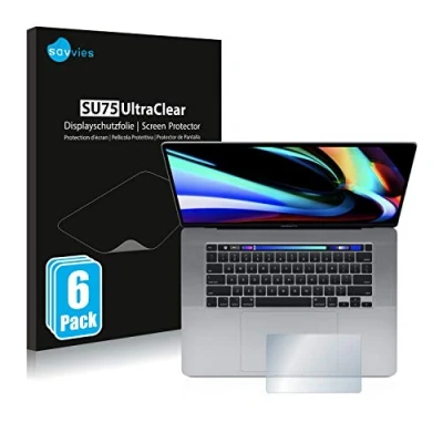 Image of Savvies 6 Pack Screen Protector compatible with Apple MacBook Pro 16&quot; 2019 (Touch Trackpad) Protection Film Clear