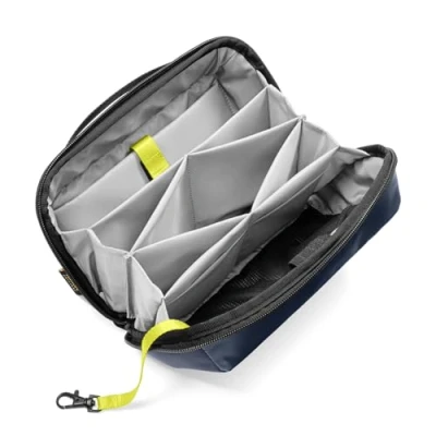 Image of tomtoc Electronic Organizer Accessory Tech Pouch for MacBook Charger, Cables, Power Bank, Hard Drive, Travel Cords, Water Resistant Storage Bag with Removable Card Slots USB Adapter, Memory