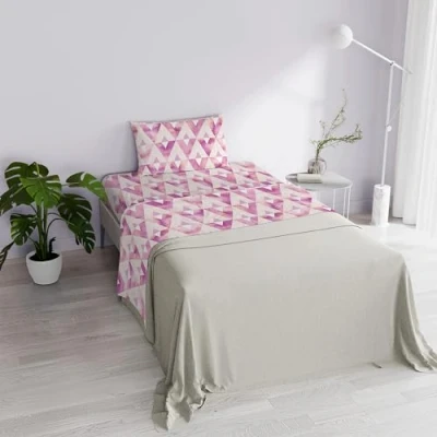 Image of Italian Bed Linen DAFNE Printed Duvet Cover Set, Microfibre, Kinki, Single