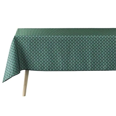 Image of Douceur d&#039;Intérieur ARTCHIC Rectangular Tablecloth 150 x 240 cm Green