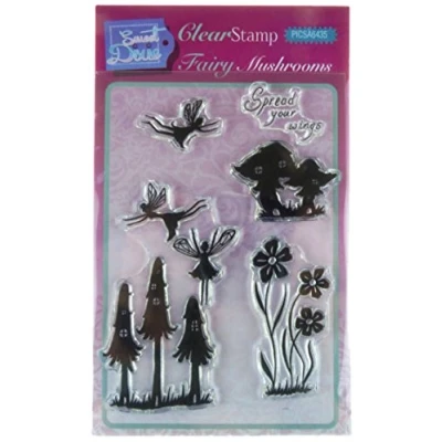 Image of Lindsay Mason Designs LM Fairy Mushrooms Clear Stamp