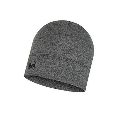 Image of Buff Crossknit Beanie Solid Light Grey Unisex Adult