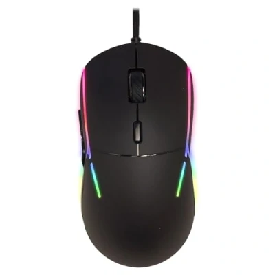 Image of SPYCO Action MO 102, Ergonomic Gaming Mouse with High Performance, Chipset PMW 3360, 12.000 DPI, Polling Rate 1000Hz, RGB light, Weight 96 Grams, 6 Programmable Buttons, Paracord Wire