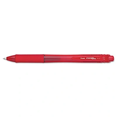 Image of Pentel BL107 B EnerGel X Liquid Gel Retractable Ballpoint Pen, 0.7mm Tip, Red Pack of 1