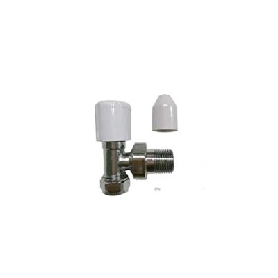 Image of Plumbob Chrome Plated Angled Radiator Valve 15mm