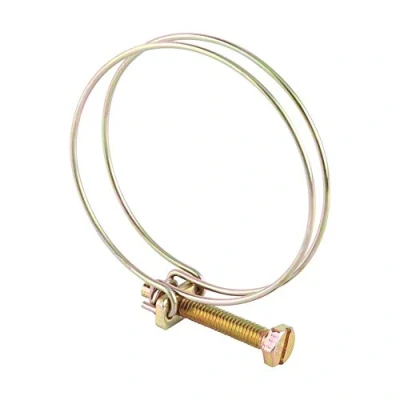 Image of Hilitand 10 Pcs Double Wire Hose Clips, Adjustable Stainless Steel Clamps, Water Barb Clamp, Pipe Clip, Hoop Plumbing Fastener(59mm 64mm)