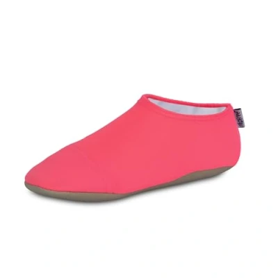 Image of Slipfree Non Slip Shoes for Girls and Boys. Light, Soft Comfortable, Unisex Kids Beach Water with Protective Sole, Ideal Holiday, Sports Home. Sharks, Age 9 10 Years Old Neon Pink
