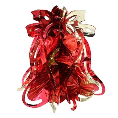 Image of Davies Red/Gold Christmas 2 Tone Foil Ceiling Decorations 30cm Bell