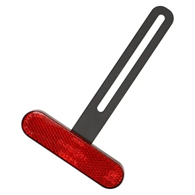 Image of Universal Motorcycle Number Plate Reflector with Holder E Approved, Easy Mount Accessory for Enhanced Road Safety