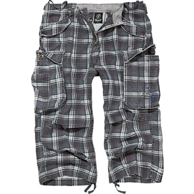 Image of Brandit Industry 3/4 Men&#039;s Cargo Short Trousers Grey Darkgrey Purple, XX Large