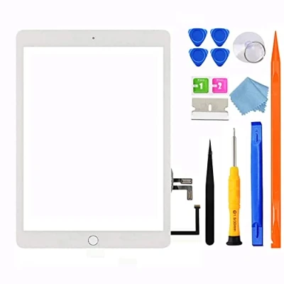 Image of JPUNG Screen Replacement for iPad 5 (5th Gen 2017) 9.7&quot;, Only 5th Generation A1822 A1823, Touchscreen Glass Digitizer with Home Button, Full Repair Kit