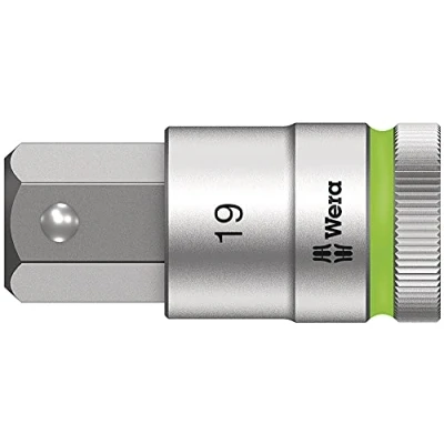 Image of Wera 8740 C HF Zyklop In Hex Plus holding function bit socket, 1/2&quot; drive, 19x60mm, 05003829001