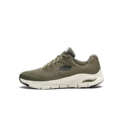 Image of Skechers Men&#039;s Arch Fit Sneaker,Olive Textile/Synthetic/Trim,9 UK