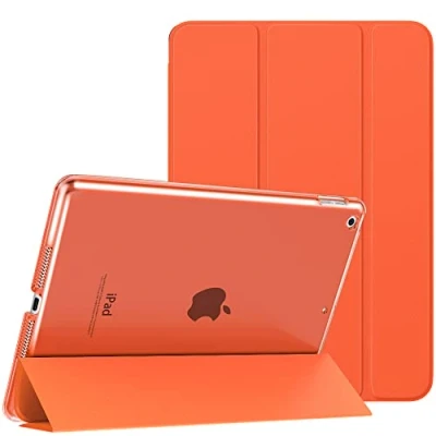 Image of MoKo Case for iPad 10.2 9th Generation 2021/ 8th 2020/ 7th 2019, Slim Stand Hard Back Shell Smart Cover inch, Auto Wake/Sleep, Orange