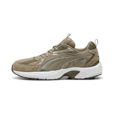 Image of PUMA Unisex MILENIO TECH Suede Sneaker, Velvet Moss Aged Silver, 6.5 UK