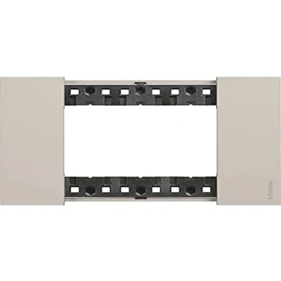 Image of Bticino KA4803KM Living Now Plate 3 Modules Plastic Sand