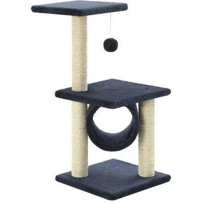 Image of vidaXL Cat Tree with Sisal Scratching Posts 65 cm Dark Blue