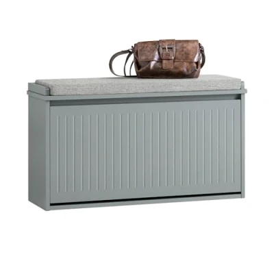 Image of SoBuy Hallway Shoe Bench Rack Cabinet with Seat Cushion and Flip drawer Light Grey W80 x D26 H45cm FSR98 L HG